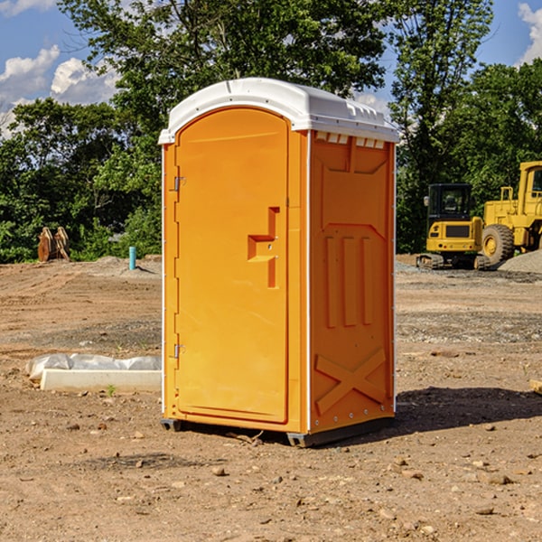 how often are the portable restrooms cleaned and serviced during a rental period in Buies Creek